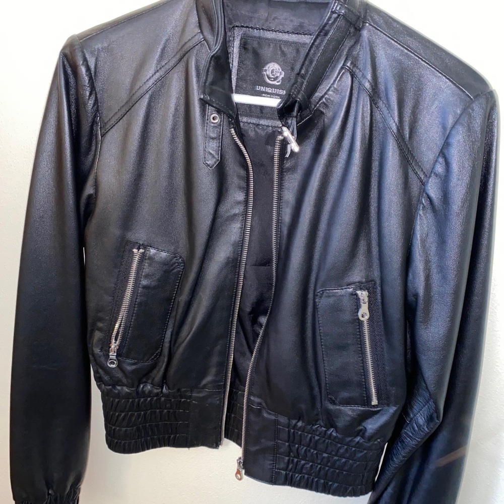 100% Lambskin Women’s Uniquism Leather Jacket